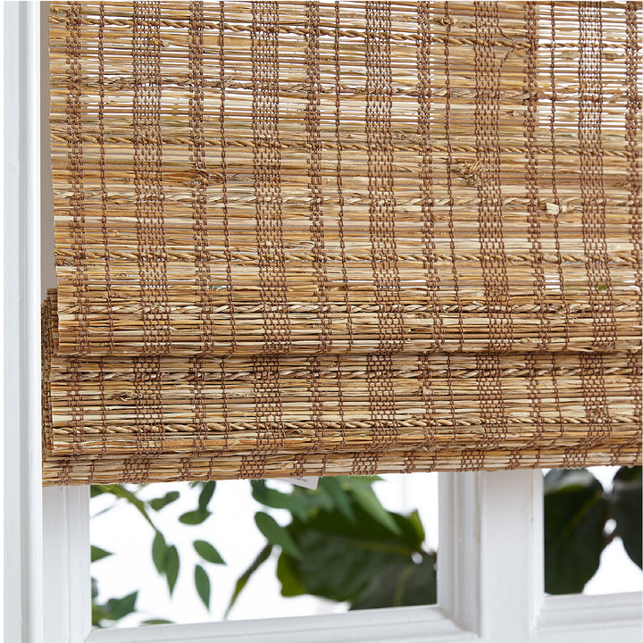 Custom Roman Shade Blind for Windows or Doors（90% Jute 10% Bamboo）【Galena】