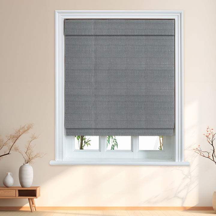 Custom Cordless 100% Bamboo Roman Shade Blind for Windows or Doors【Wente】