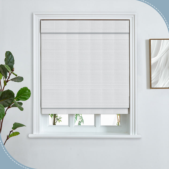 Custom Cordless 100% Bamboo Roman Shade Blind for Windows or Doors【Chima】