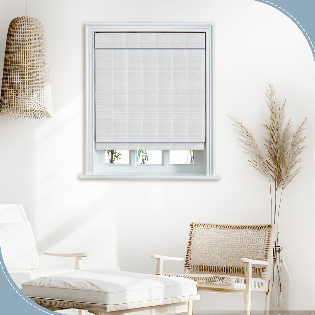 Custom Cordless 100% Bamboo Roman Shade Blind for Windows or Doors【Chima】