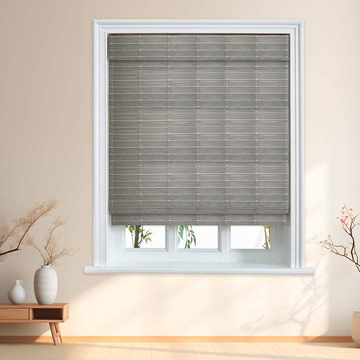 Custom Cordless 100% Bamboo Roman Shade Blind for Windows or Doors【Marfa】