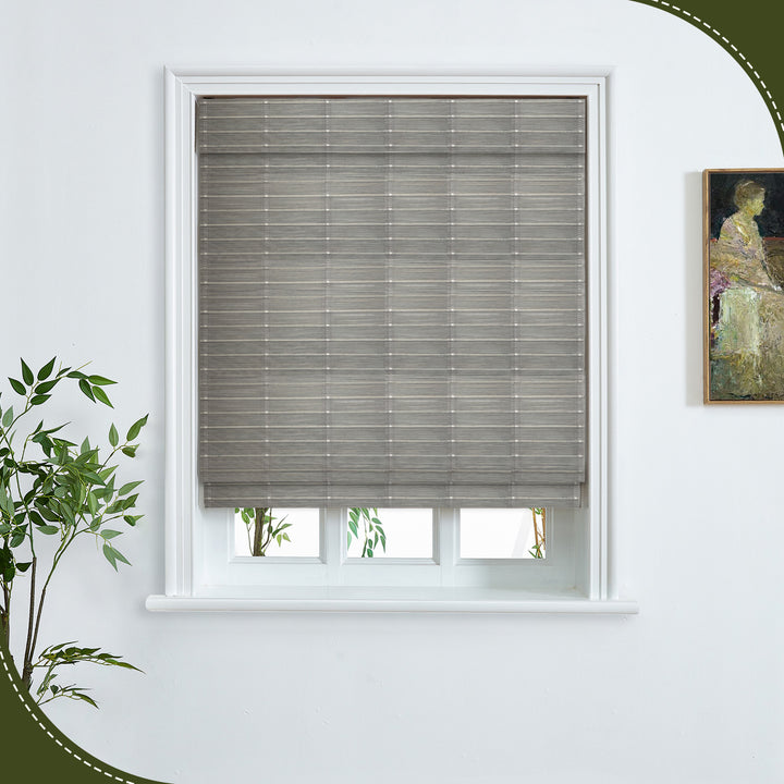 Custom Cordless 100% Bamboo Roman Shade Blind for Windows or Doors【Marfa】