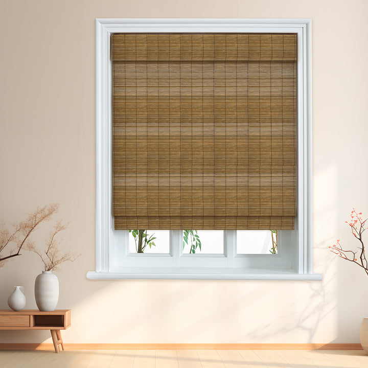 Custom Cordless 100% Bamboo Roman Shade Blind for Windows or Doors【Bethlehem】