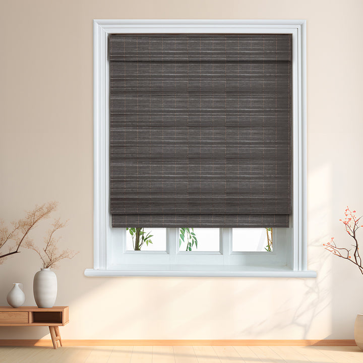 Custom Cordless 100% Bamboo Roman Shade Blind for Windows or Doors【 Julian】