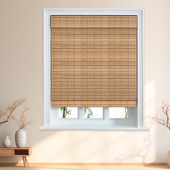 Custom Cordless 100% Bamboo Roman Shade Blind for Windows or Doors【 Cape】