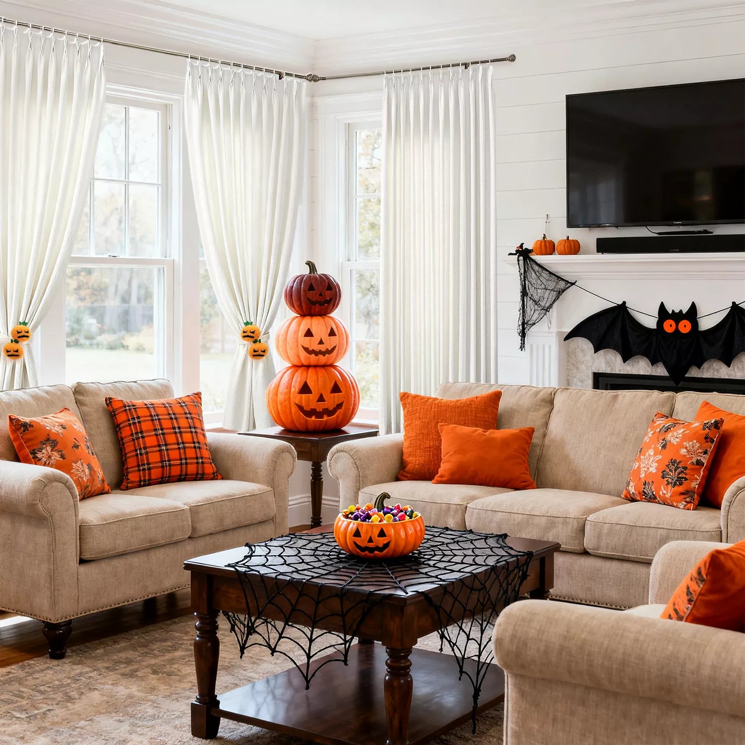 Halloween Curtains for Living Room