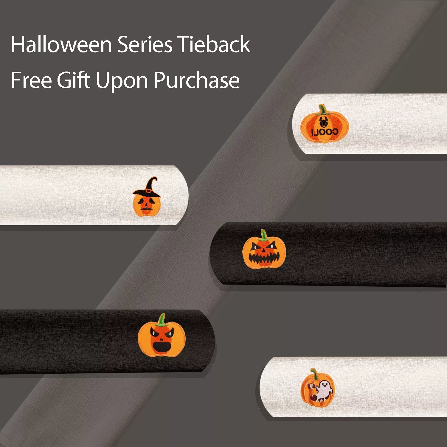 Halloween Pleated Curtains Drapery Sedge - WinCurtain