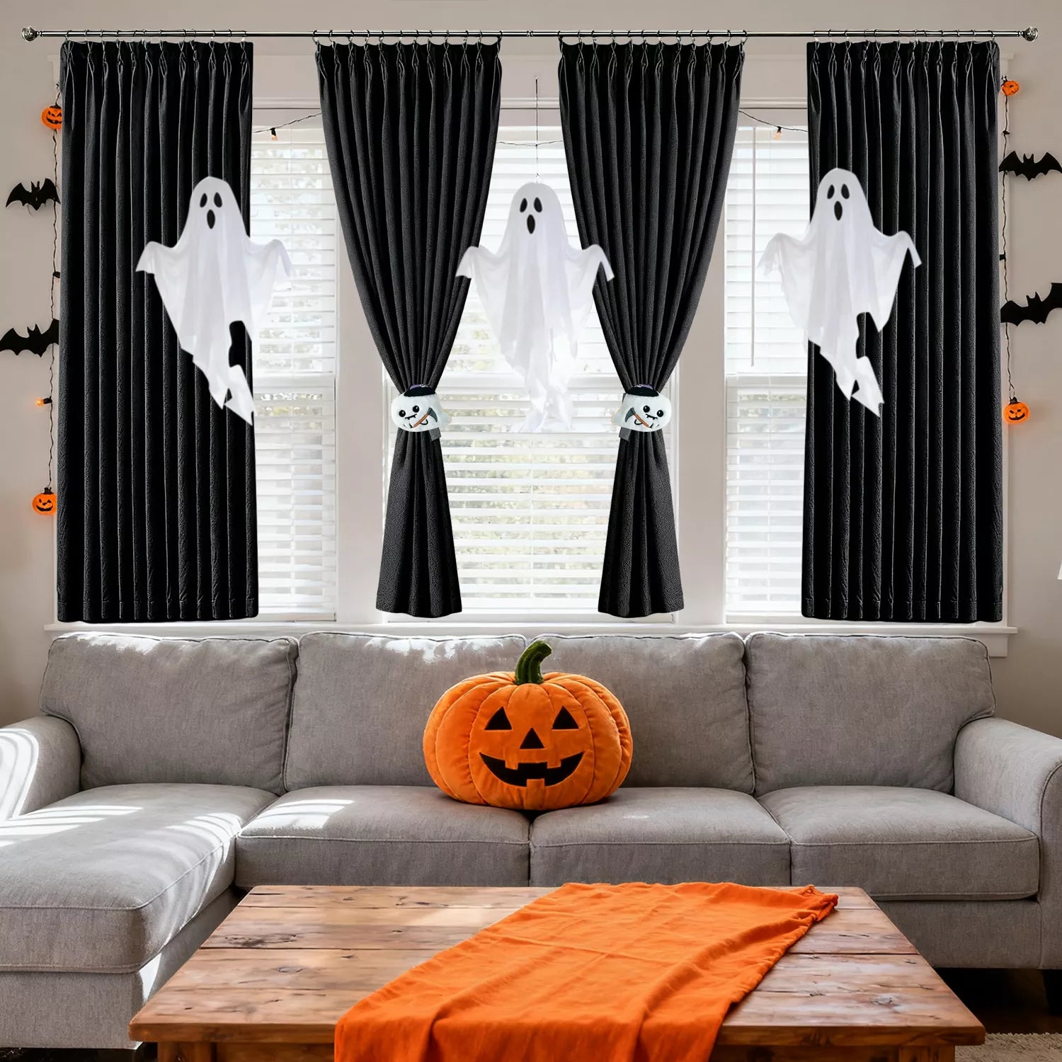 halloween curtains for living room
