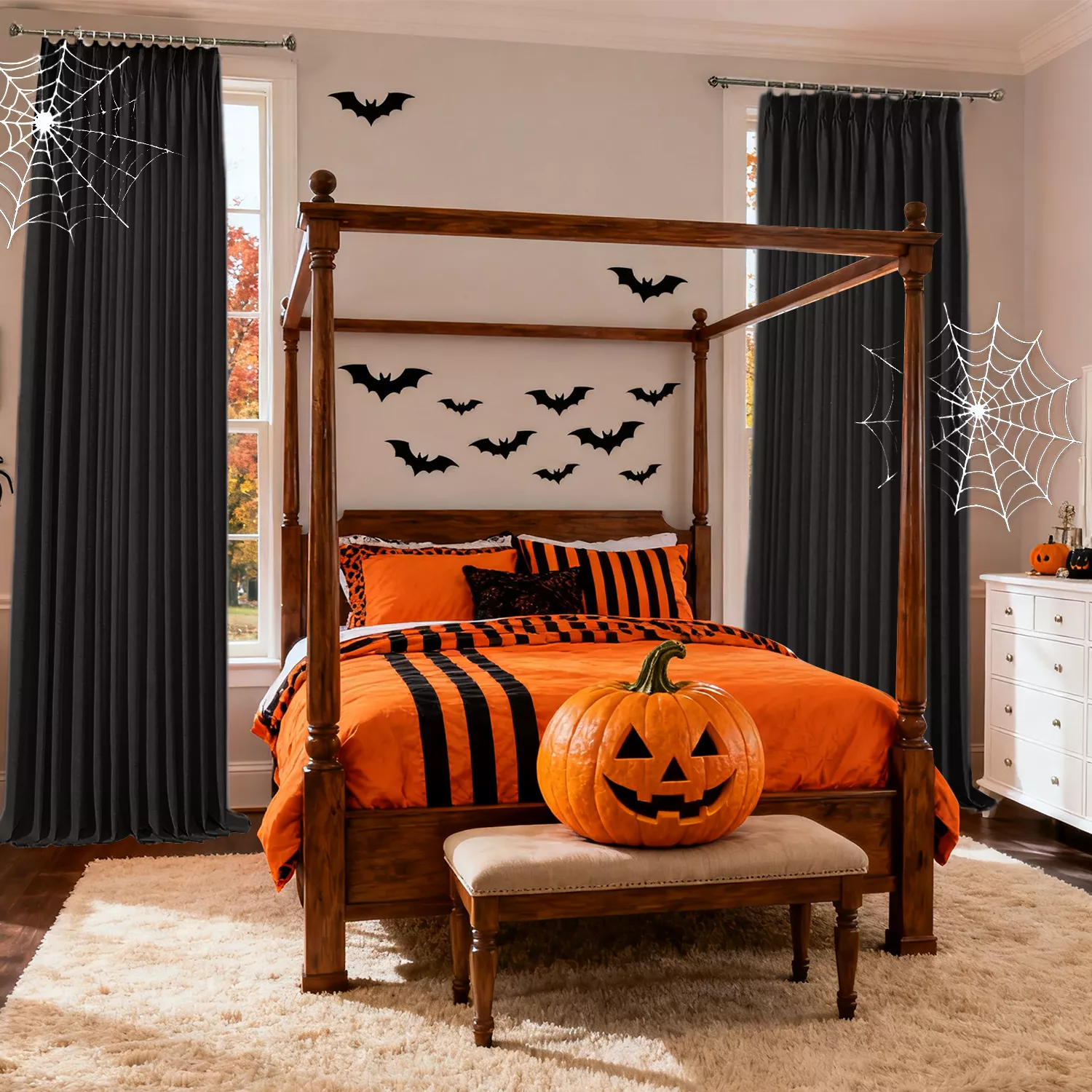 Halloween Blackout Curtains Modern Curtains Sedona - WinCurtain