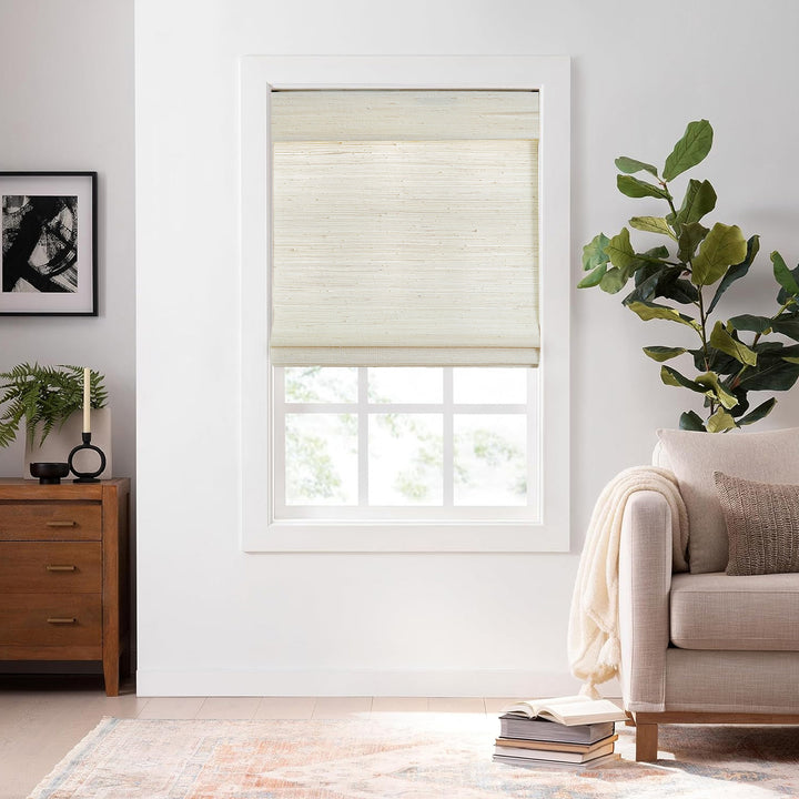 Custom 100% Ramie Roman Shade Blind for Windows or Doors【Harbor】