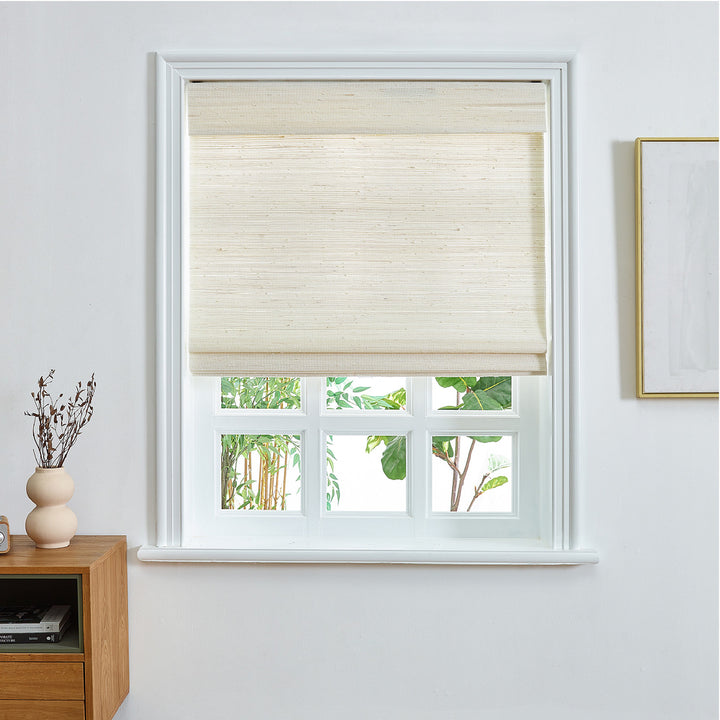 Custom 100% Ramie Roman Shade Blind for Windows or Doors【Harbor】